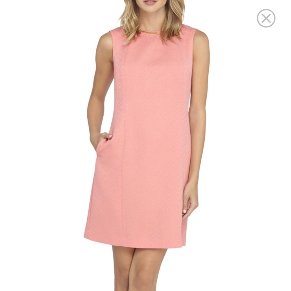 Brand new, WHITE,  4 Tahari Jacquard Shift Dress